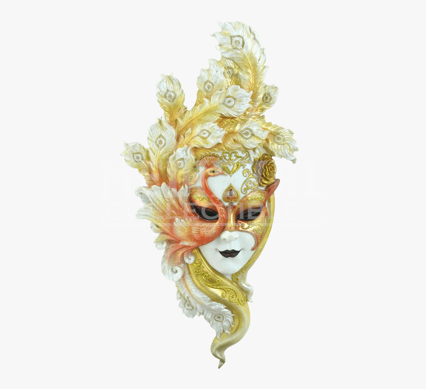 Gold Plaque Png - Las Vegas Feather Mask, Transparent Png