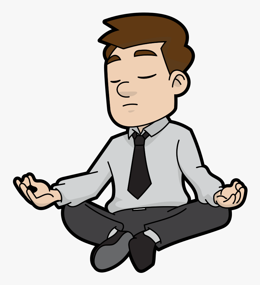 Cartoon Meditating, HD Png Download