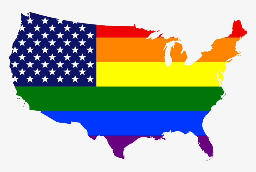 Transparent United State Flag Clipart - Lgbtq Usa, HD Png Download