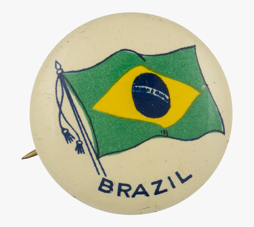 Brazil Flag Art Button Museum - Badge, HD Png Download