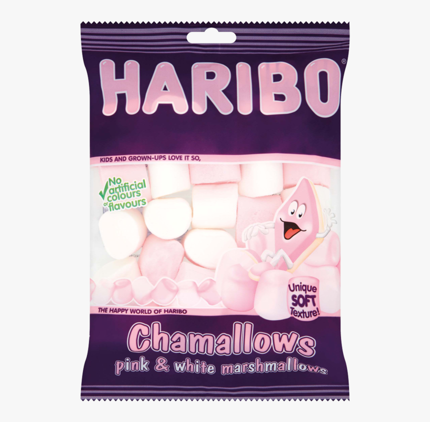 Haribo Chamallows Pink White Marshmallows 150g - Haribo Chamallows Pink & White, HD Png Download