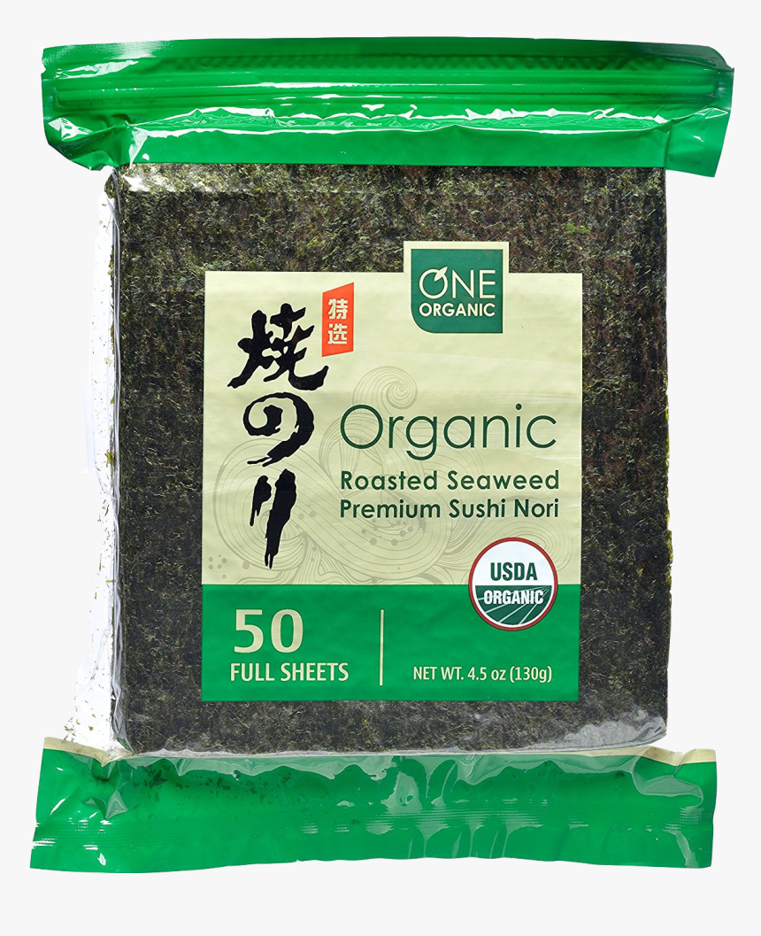 One Organic Sushi Nori Premium Roasted Organic Seaweed - Organic Nori, HD Png Download