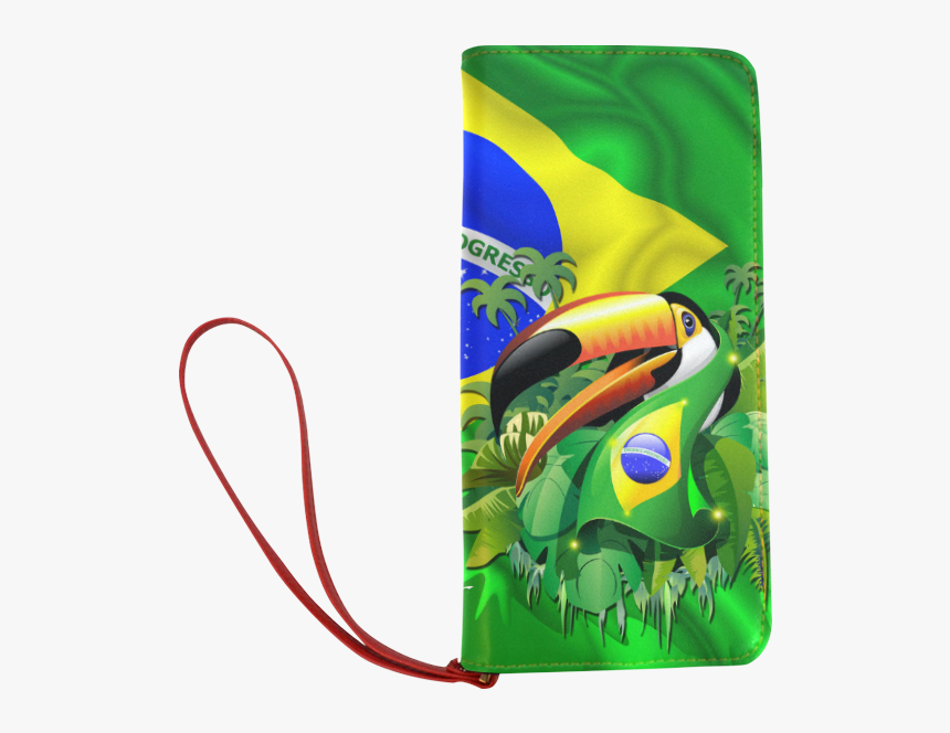 Brazil Flag With Toco Toucan Women S Clutch Wallet - Graphic Design, HD Png Download