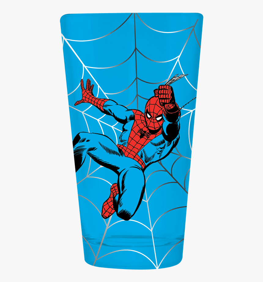 Marvel Spider-man Blue Pint Glass - Spider-man, HD Png Download
