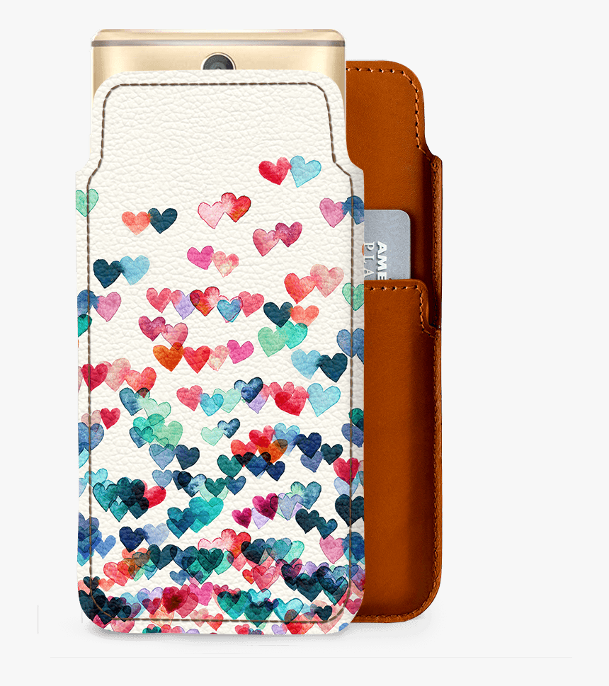 Dailyobjects Heart Connections Real Leather Sleeve - Red White Blue Hearts, HD Png Download