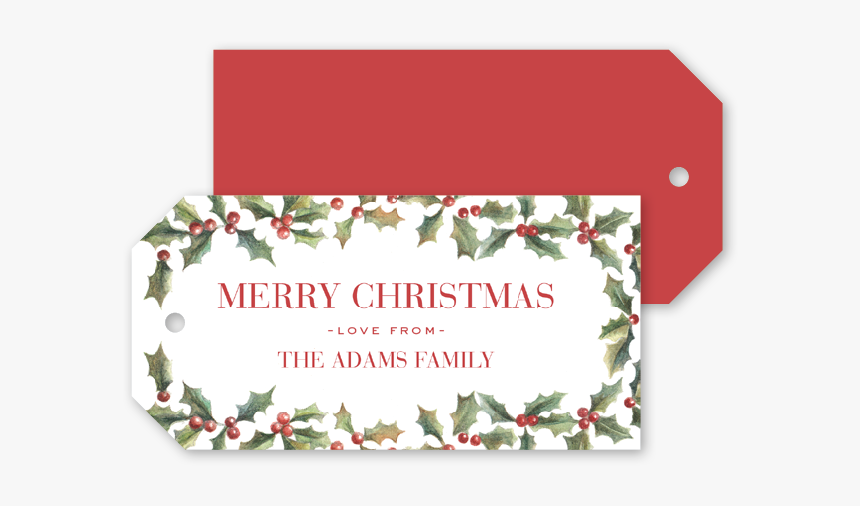 Petite Holly Garland Gift Tags - Clip Art, HD Png Download