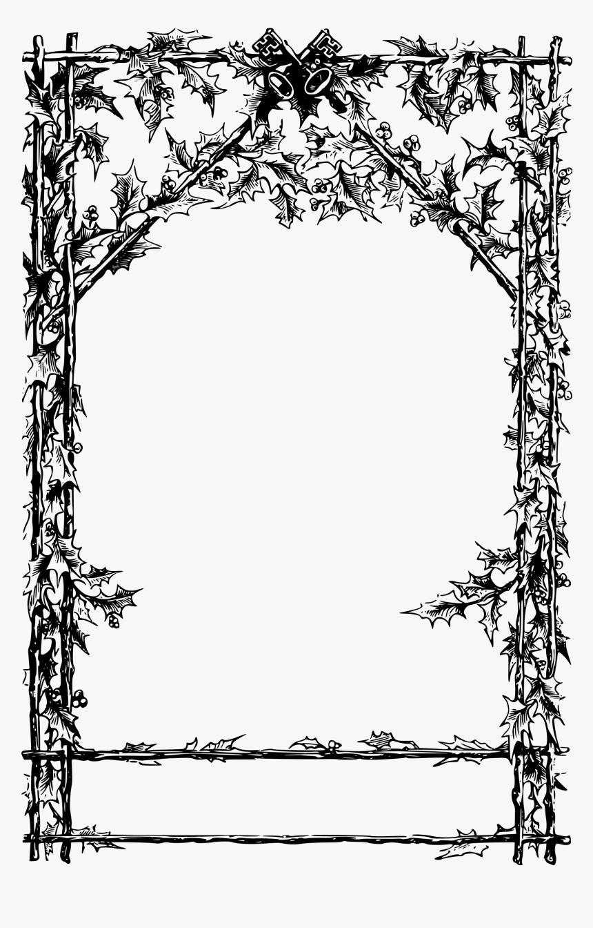 Holly Frame - Clip Art, HD Png Download