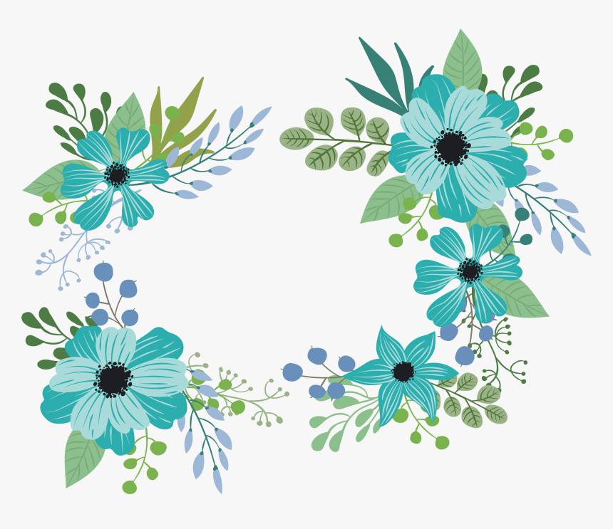 Floral Design Green Romantic, HD Png Download