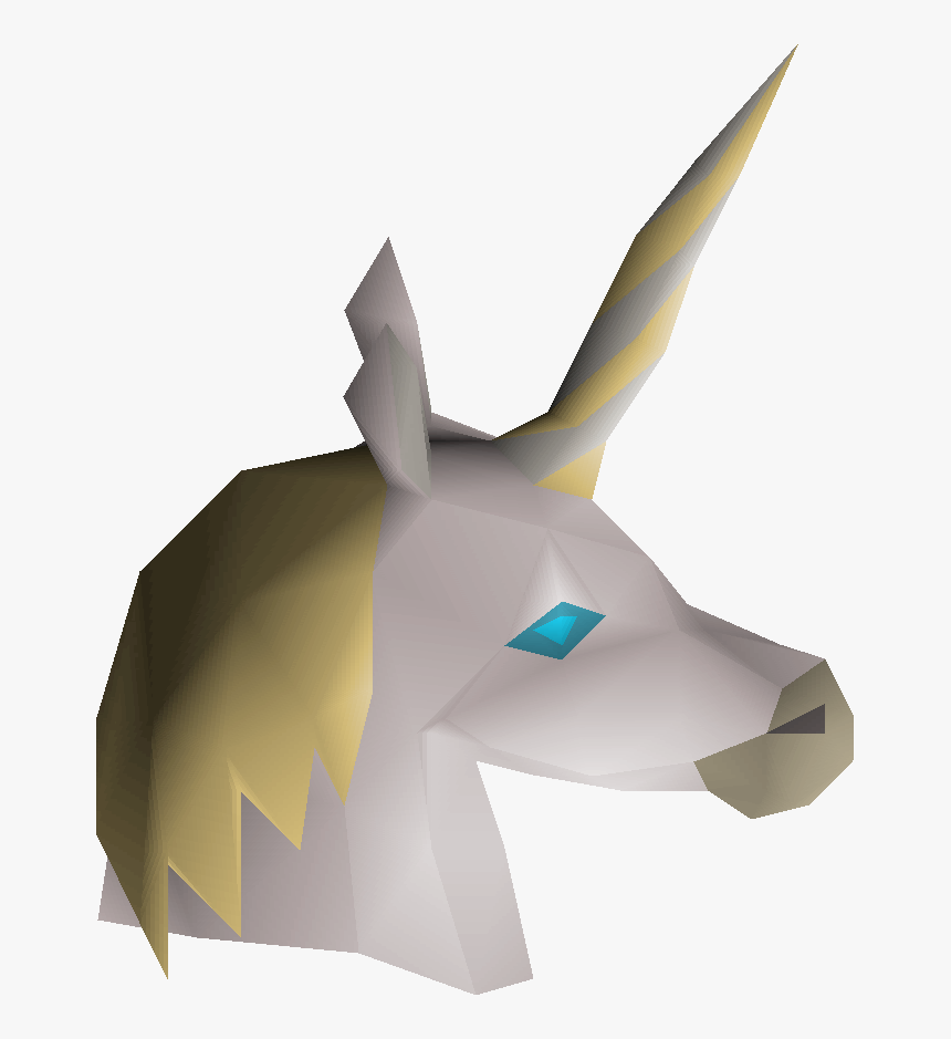 Transparent Unicorn Head Png - White Unicorn Mask Osrs, Png Download