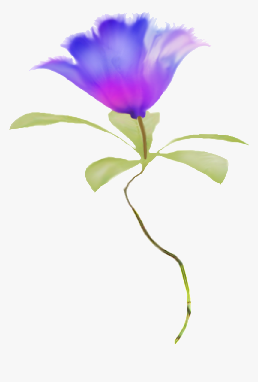 Clipart Watercolor Flowers Blue, HD Png Download