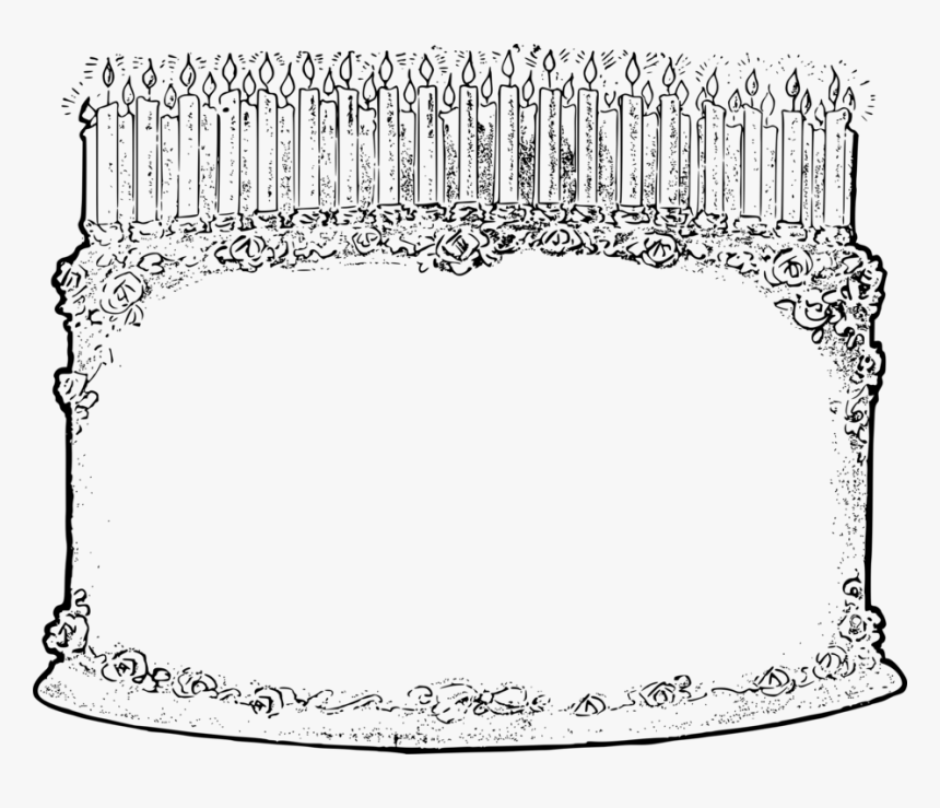 922 X 750 3 Birthday Border Black And - Birthday Border Black And White, HD Png Download