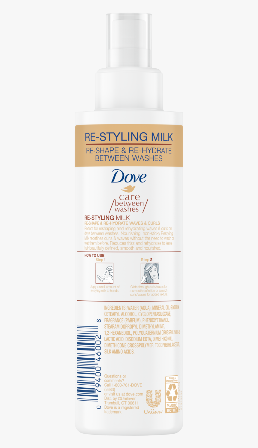 Dove Care Between Washes Re-styling Milk, HD Png Download