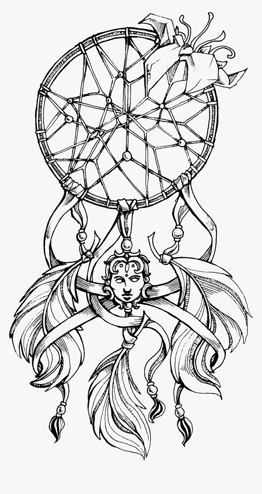 Tattoo Dream Catcher Drawing, HD Png Download