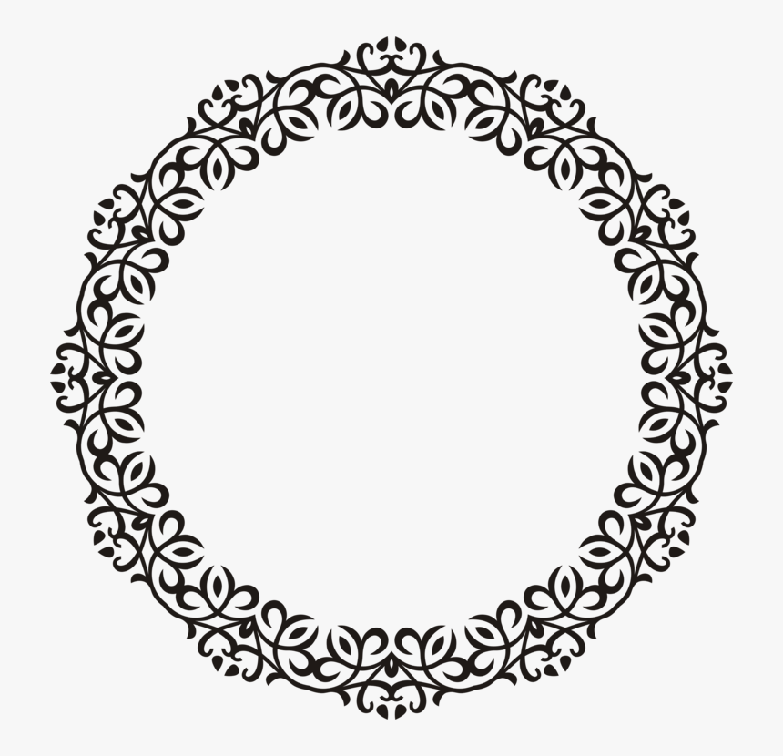 Doily,oval,circle - Clip Art Circle Border, HD Png Download