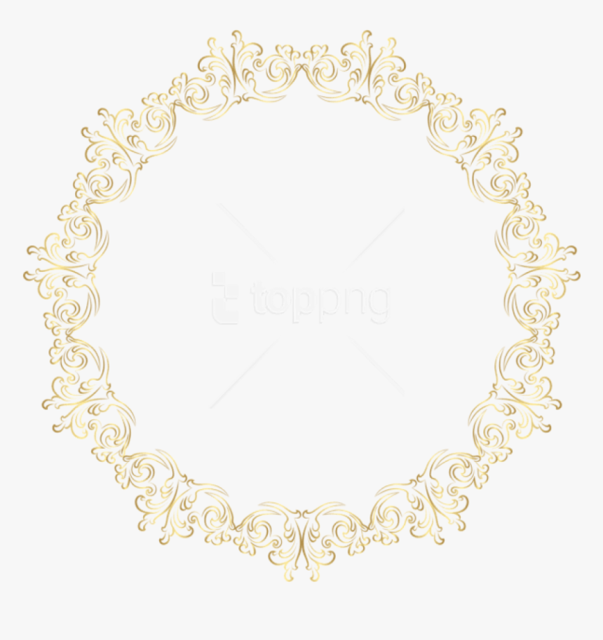 Free Png Download Border Frame Gold Clipart Png Photo - Bordes Circulares Png, Transparent Png