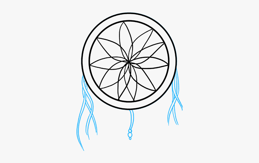 How To Draw Dream Catcher - Dream Catcher Drawing Simple, HD Png Download