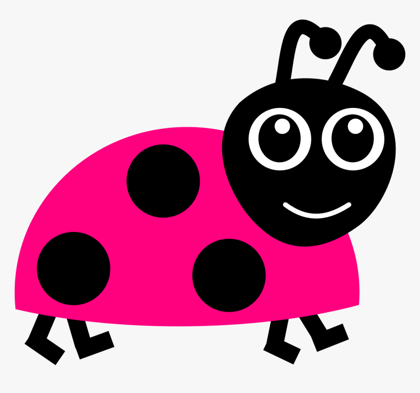 Pink Lady Bug Clipart, HD Png Download