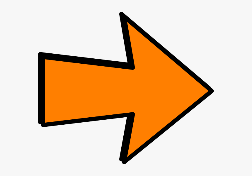 Orange Arrow Clip Art - Orange And Black Arrow, HD Png Download