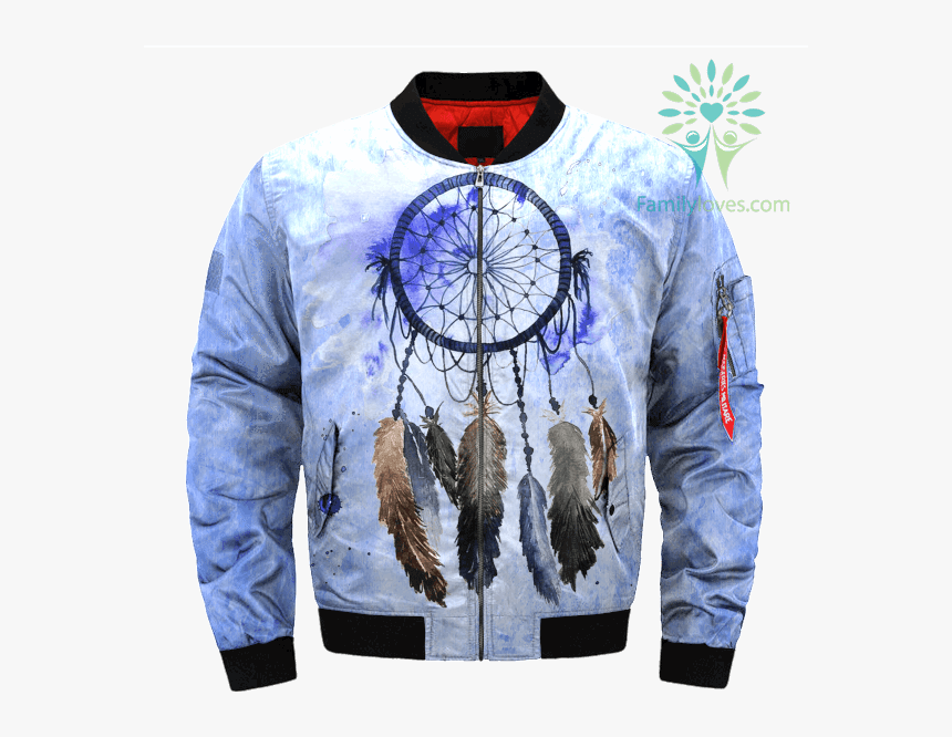 Dreamcatcher Watercolor Painting Over Print Bomber - Dream Catcher On Jacket, HD Png Download