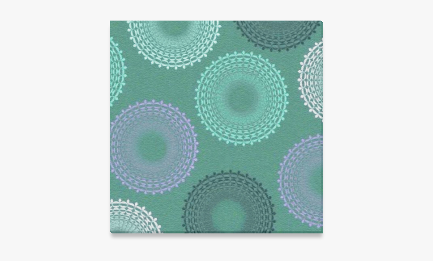 Teal Sea Foam Green Lace Doily Canvas Print 12 X12 - Circle, HD Png Download