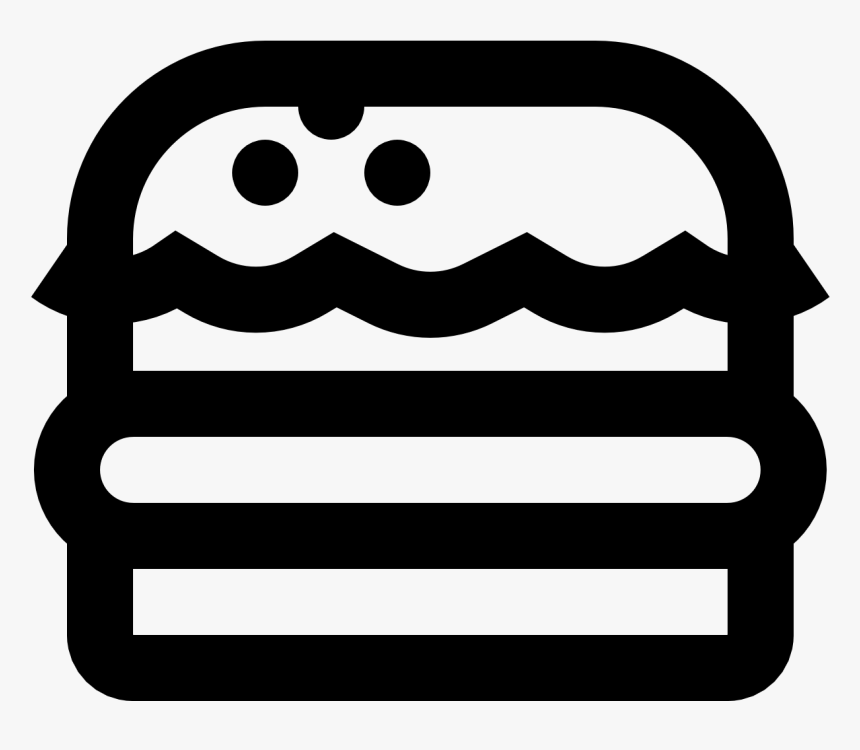 There Is A Wide, Rounded Rectangle On The Top - Burger Logo Black And White, HD Png Download