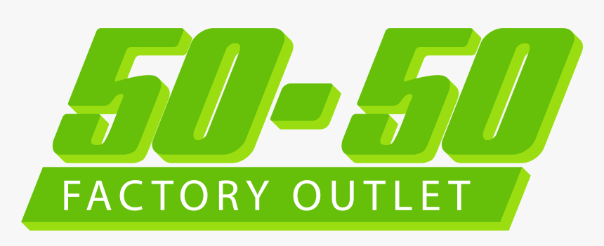 50-50 Factory Outlet - Graphic Design, HD Png Download