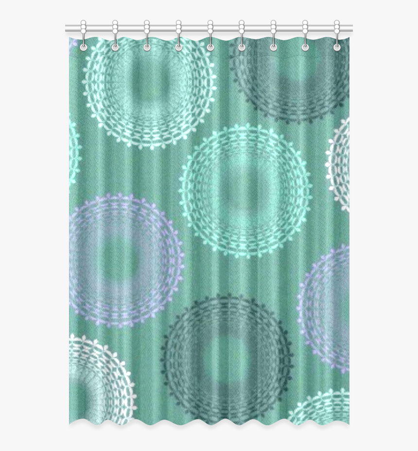Teal Sea Foam Green Lace Doily Window Curtain - Window Valance, HD Png Download