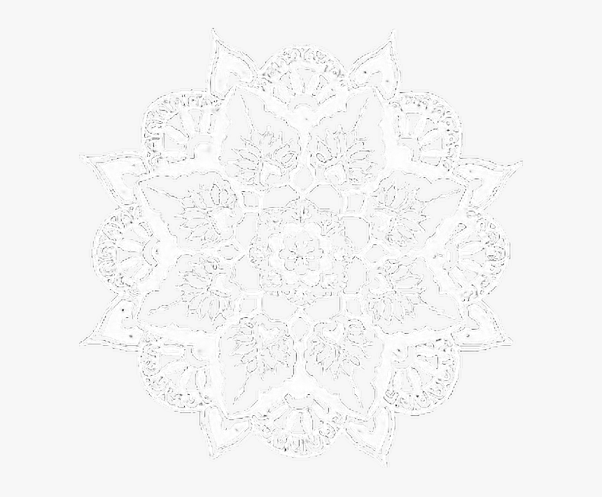 #mandala #indian #white #doily #iconoverlays #overlays - Instagram Flower Overlay, HD Png Download