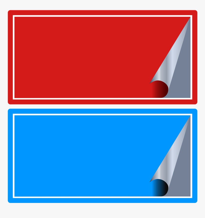Red And Blue Labels, HD Png Download