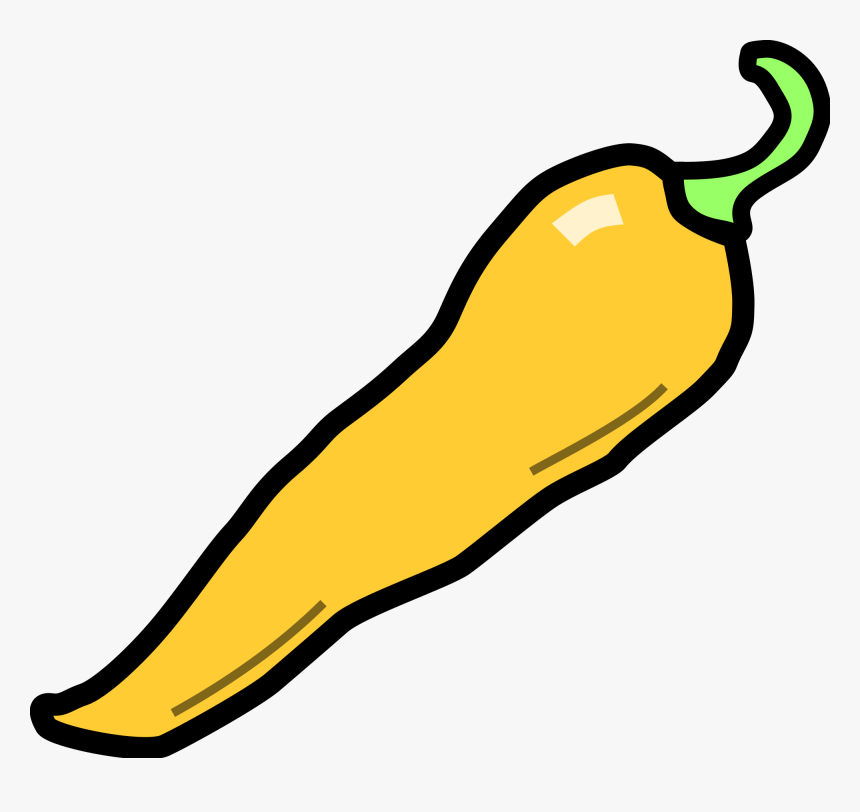 Bananas Peppers Png - Yellow Chili Pepper Clipart, Transparent Png