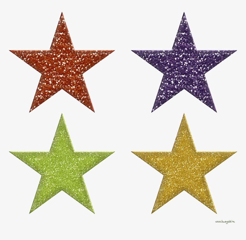 Stars Png Transparent Background - Red White And Blue Glitter Stars, Png Download