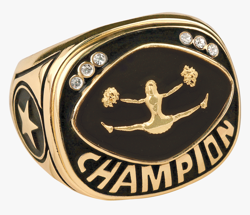 Gold Cheer Champion Ring - Soccer Champion Ring, HD Png Download
