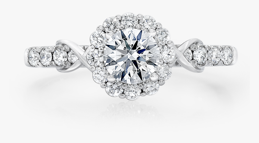 Halo Ring Png - Engagement Ring, Transparent Png