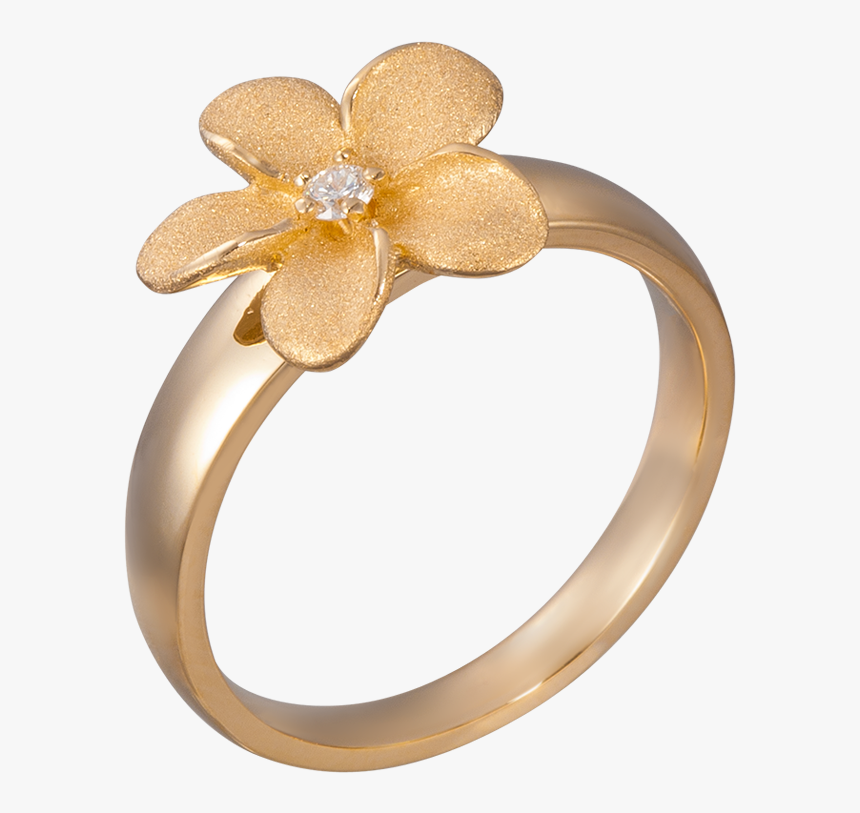 14k Yellow Gold Flower Ring - Pre-engagement Ring, HD Png Download