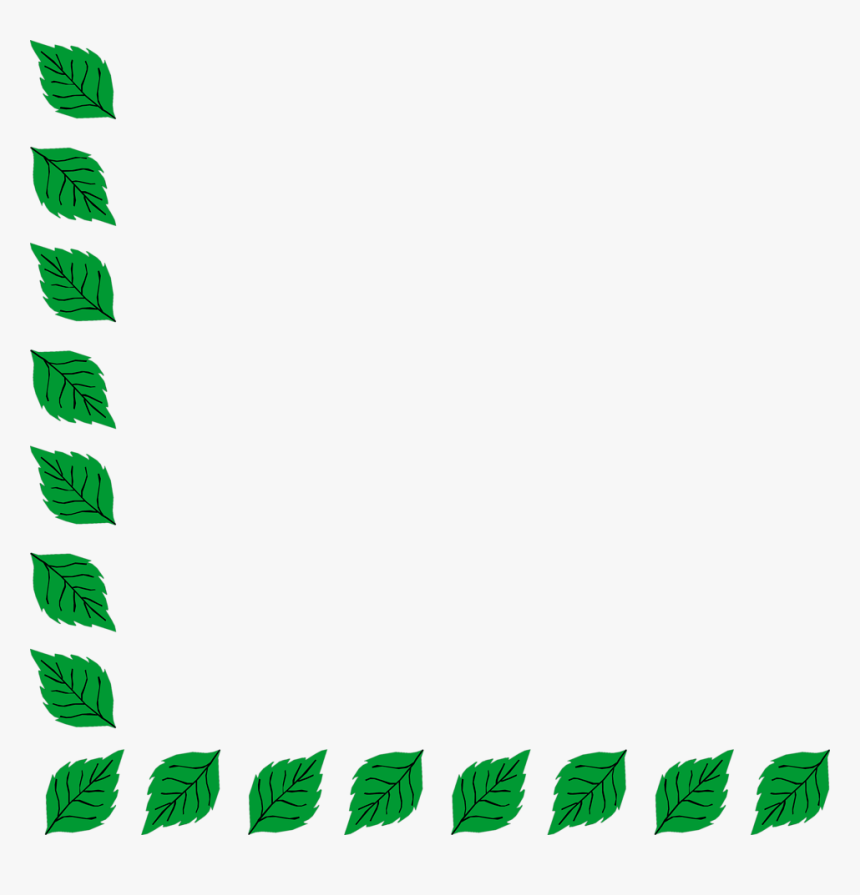 Green Leaf Corner Border
