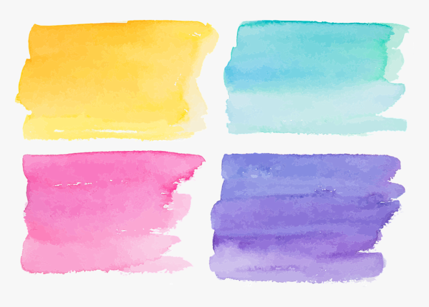 Watercolour, Yellow, Turquoise, Pink, Violet - Yellow Watercolour Splash Clipart, HD Png Download