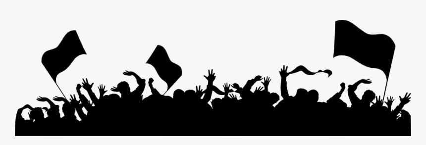 Fans Soccer Silhouette Stadium Download Hq Png Clipart - People Celebrating Silhouette Png, Transparent Png