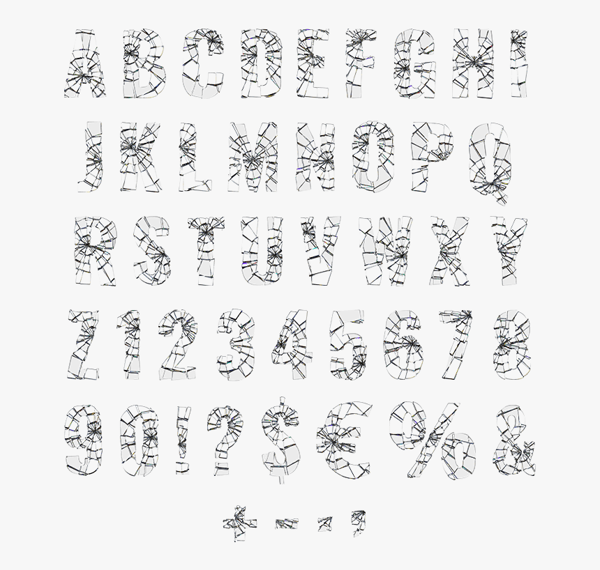 Shattered Letter Font, HD Png Download