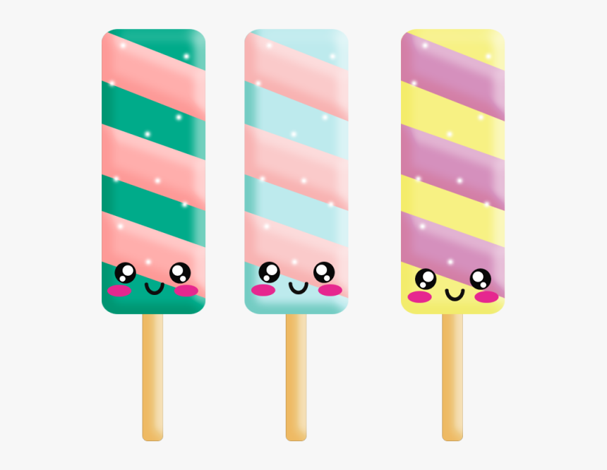 Popsicle, Kawaii Popsicle, Cute Popsicle Png And Psd - Kawaii Popsicle, Transparent Png