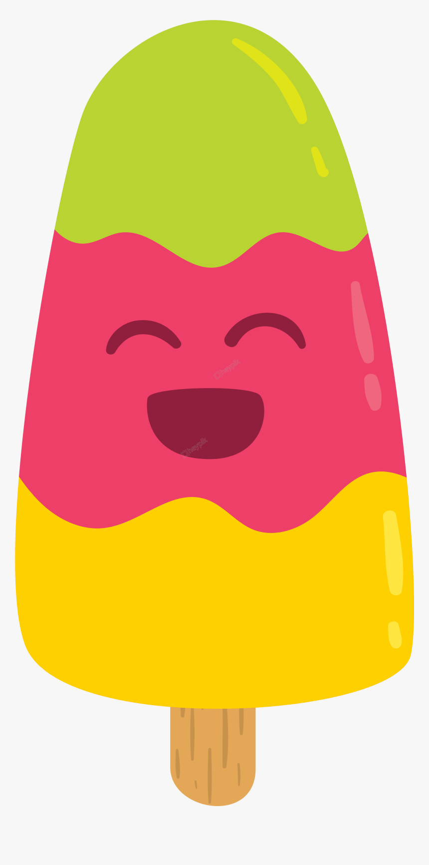 Painted Cartoon Multicolored Popsicles Free Download - ไอ ติ ม การ์ตูน, HD Png Download