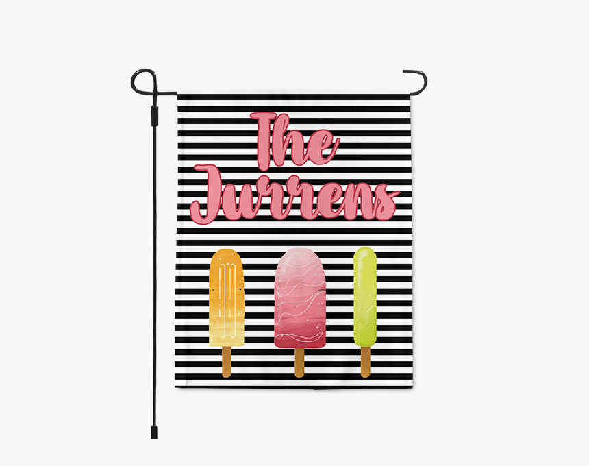 Popsicle Striped Garden Flag 
title Popsicle Striped - Graphic Design, HD Png Download