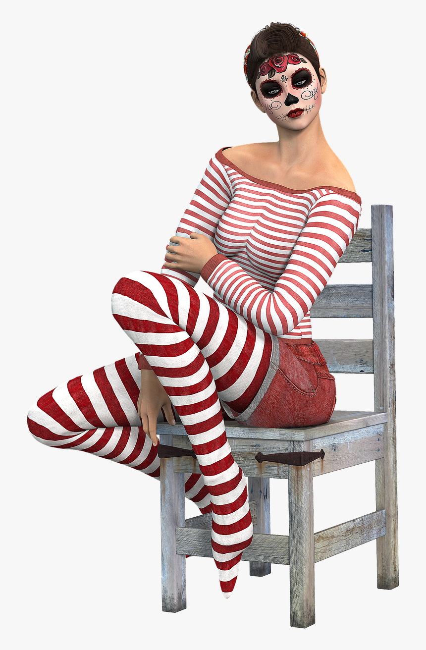 Woman Sitting Chair - Sitting, HD Png Download