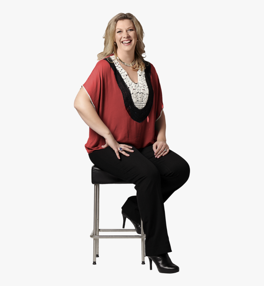 Woman Sitting On Chair Png , Png Download - Sitting, Transparent Png