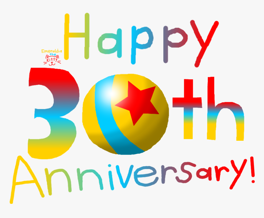 Happy 30th Anniversary, Pixar - Happy 30 Year Work Anniversary, HD Png Download