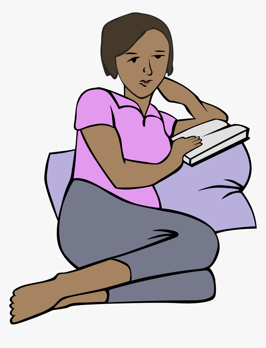 African Woman Reading Clip Arts - Clipart Woman Reading, HD Png Download