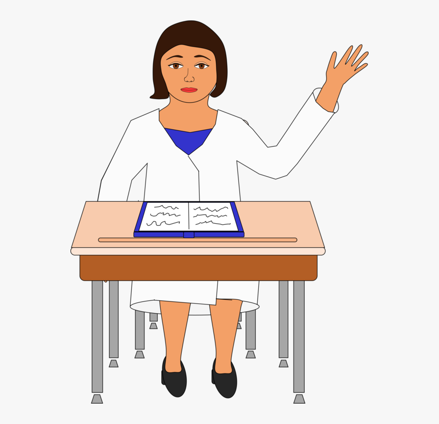 Standing,human Behavior,sitting - Desk Clipart Png, Transparent Png