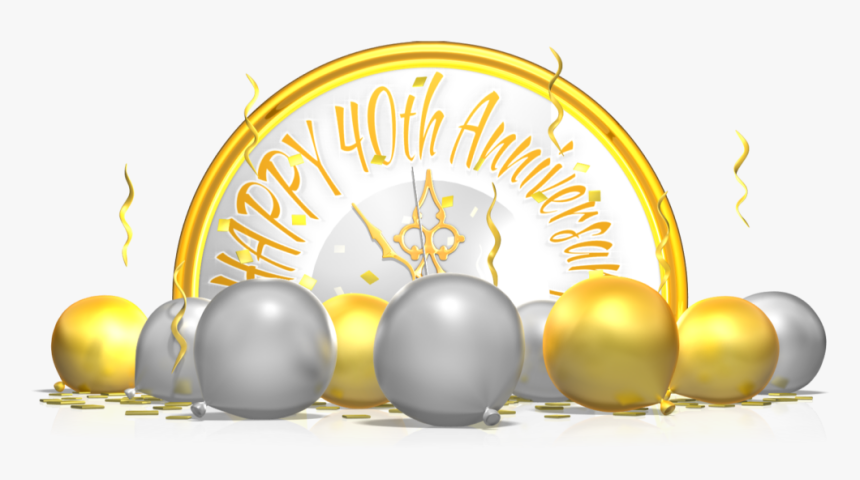 Happy 40th Anniversary Png, Transparent Png