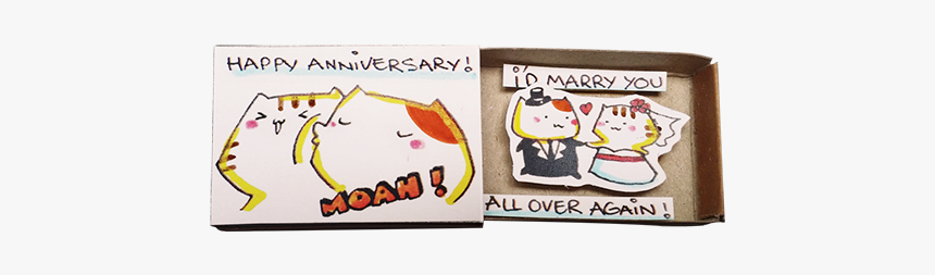 Cat Happy Anniversary 
 Src //cdn - Hộp Diêm Yêu Thương Cat, HD Png Download