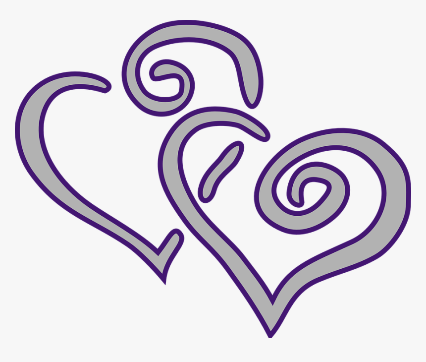 Collection Of Line Heart Cliparts - Purple Heart Domestic Violence, HD Png Download