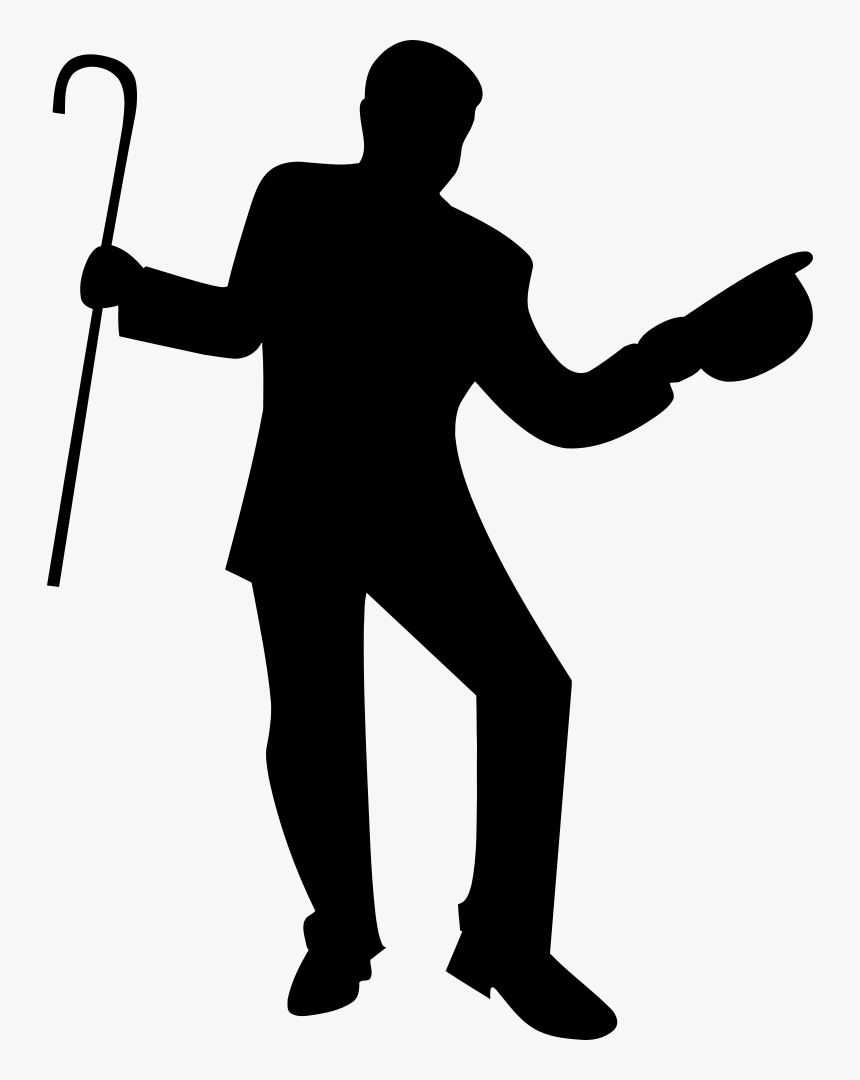 Dancer With Cane Silhouette - Dancing Silhouette Cane, HD Png Download